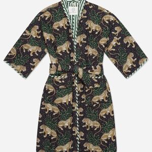 Printfresh Reversible Quilted Robe in Bagheera, L/XL